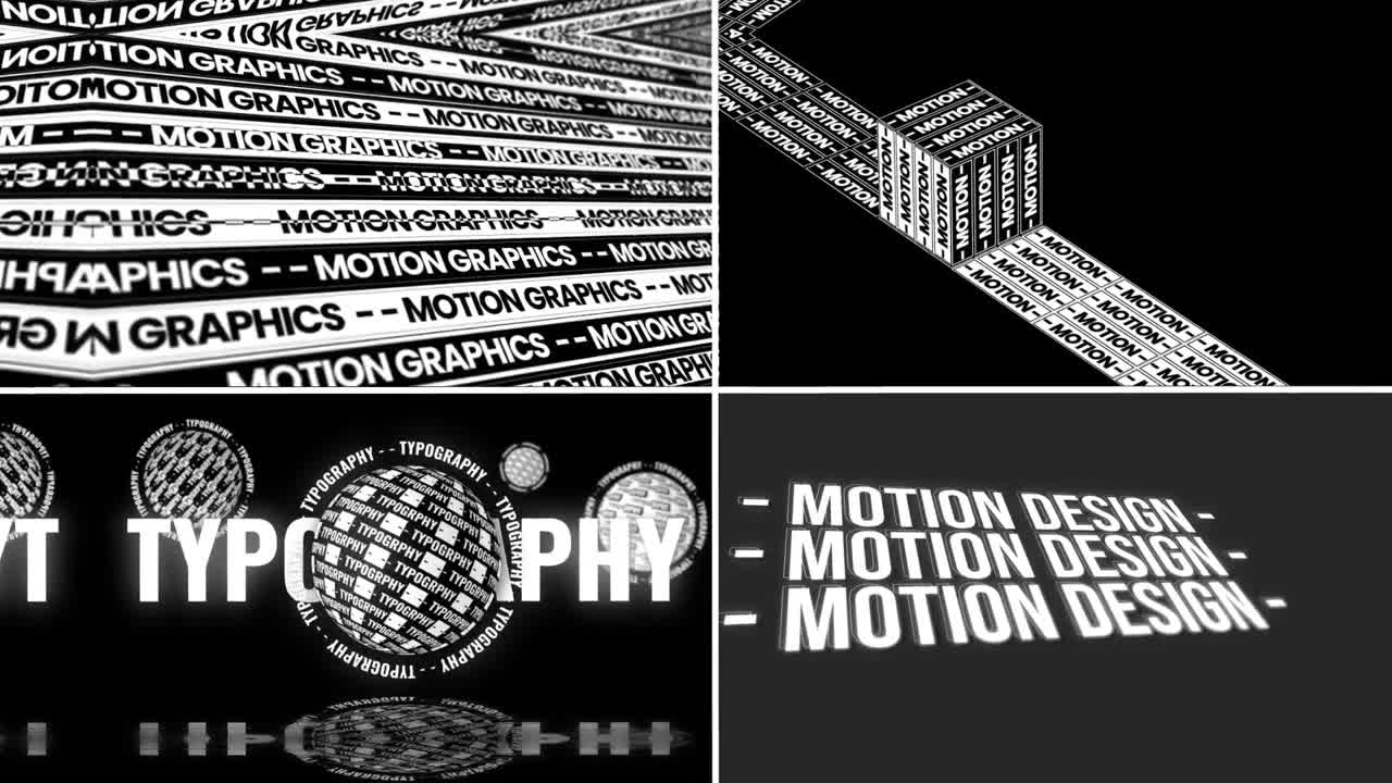 A bold 3D typography animation with urban style lettering