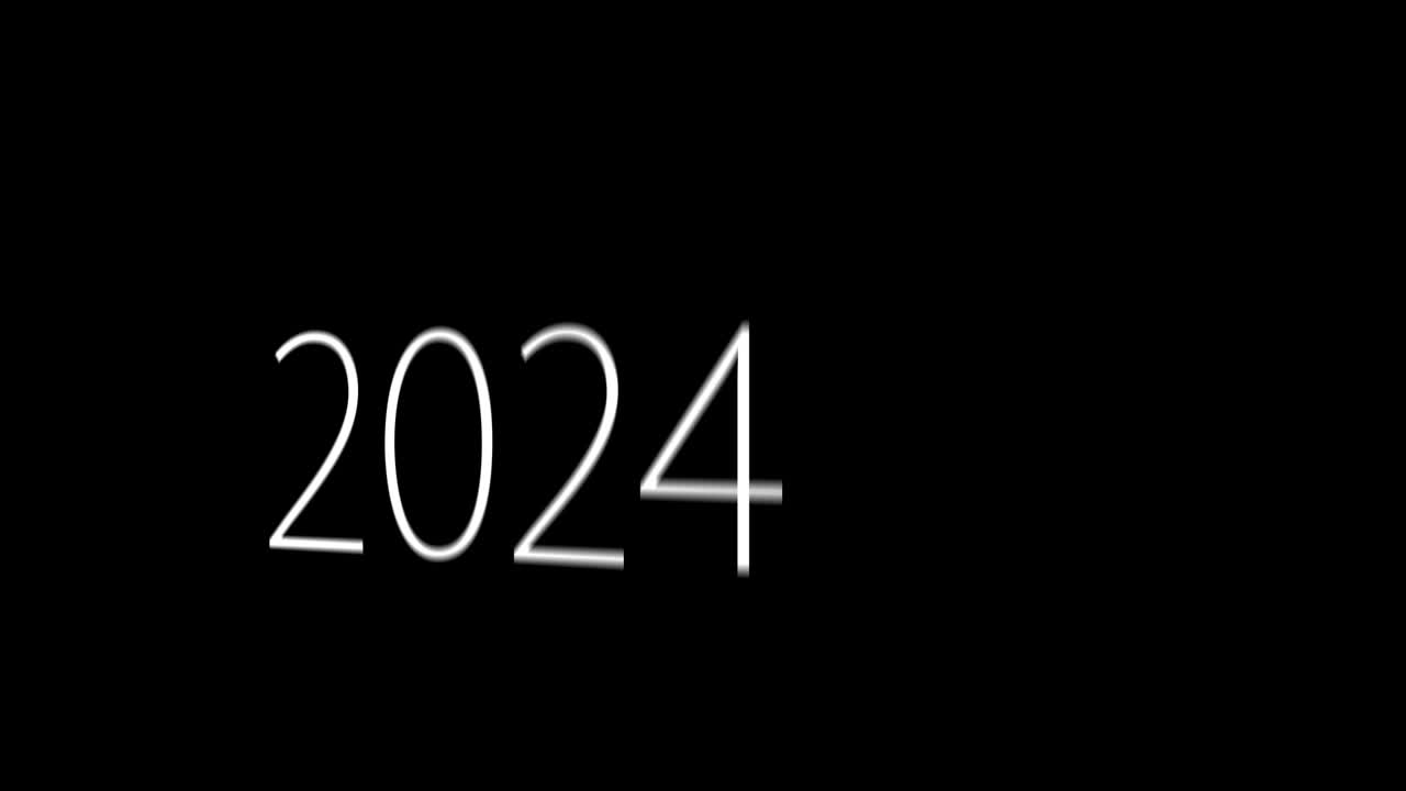 animación de texto 2024, gráficos en movimiento.