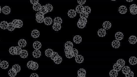 buckyball grafeno fullereno molécula bucle azulejos remolino con alfa