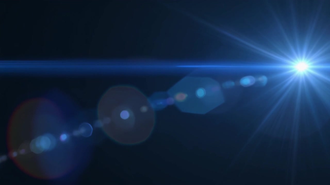 Effetto Flare Blu Brillante su Sfondo Scuro