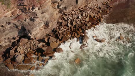 Escenas-De-Textura-De-Playa-Y-Roca-Alrededor-De-Sydney-Australia