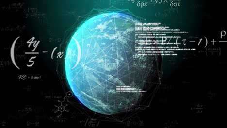 animation of data processing over globe