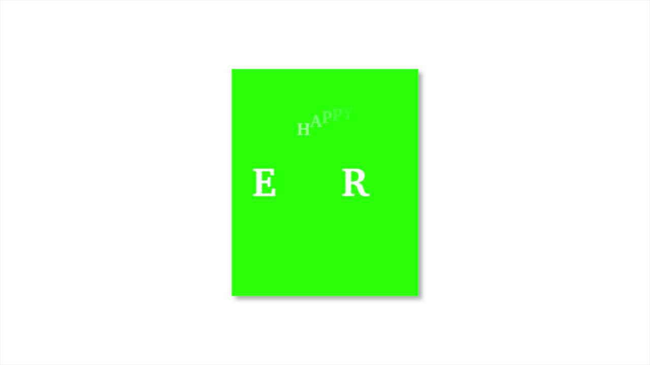 una bandera verde de feliz pascua colgada sobre un fondo blanco