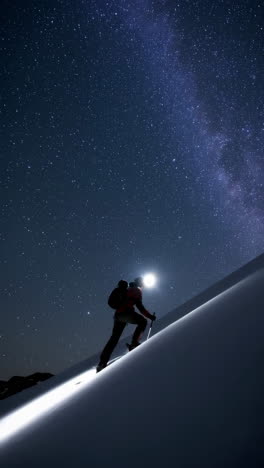 night ascent under the milky way