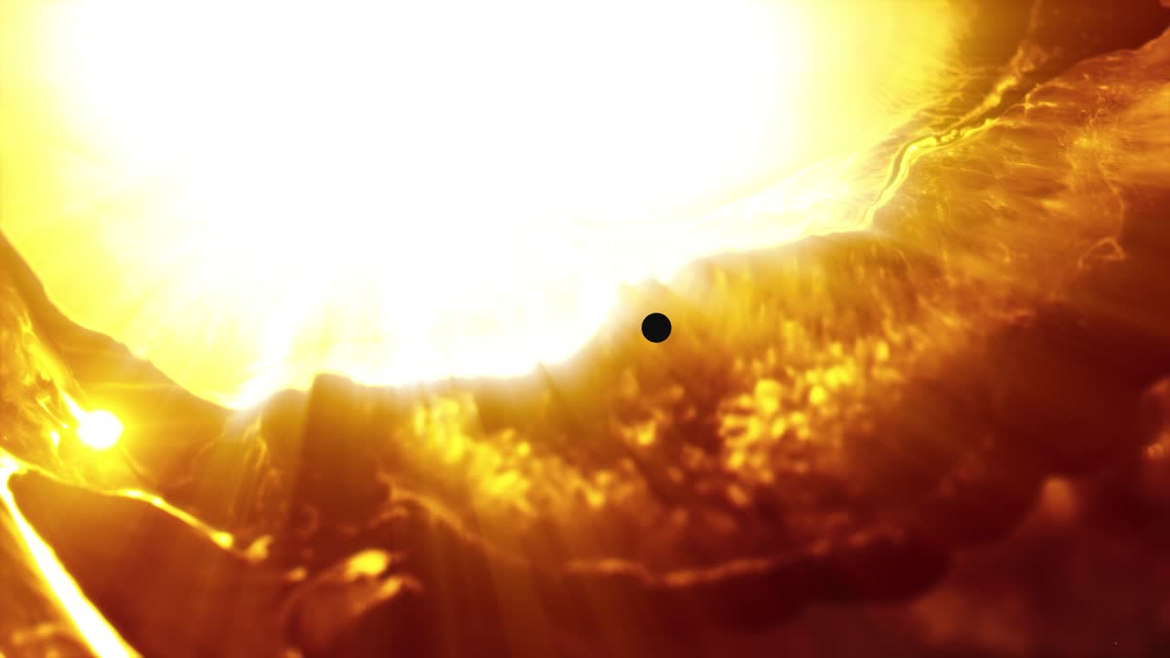 planeta orbitando alrededor de la nebulosa fondo abstracto