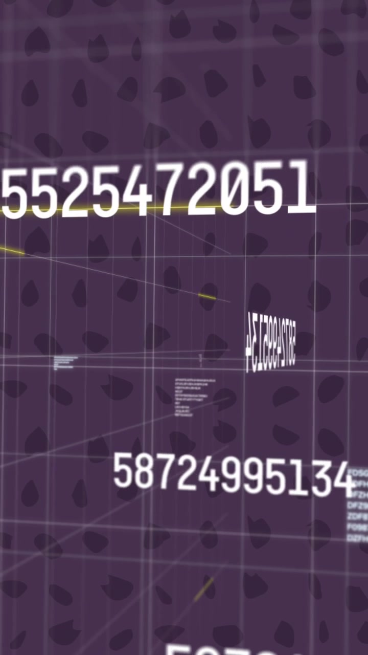 Animation of numbers and data processing over dark background