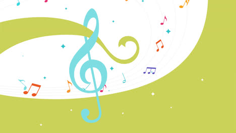 colorful music notes background