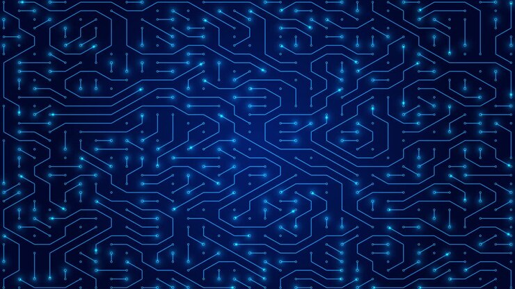 Futuristic Technology Neon Animation of CPU, GPU, and Circuit Board