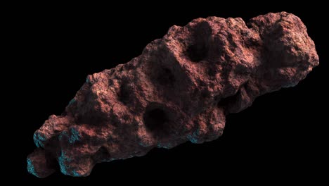 loop-able rotating asteroid with alpha channel