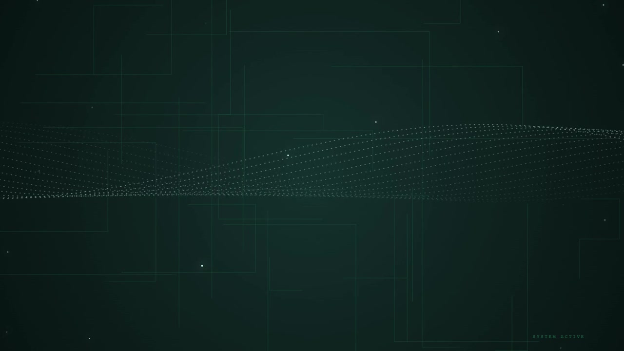 Abstract Digital Wave Background with Geometric Grid Lines