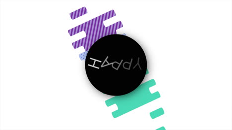 líneas coloridas radian desde un círculo negro central, expresando feliz día del padre en letras blancas