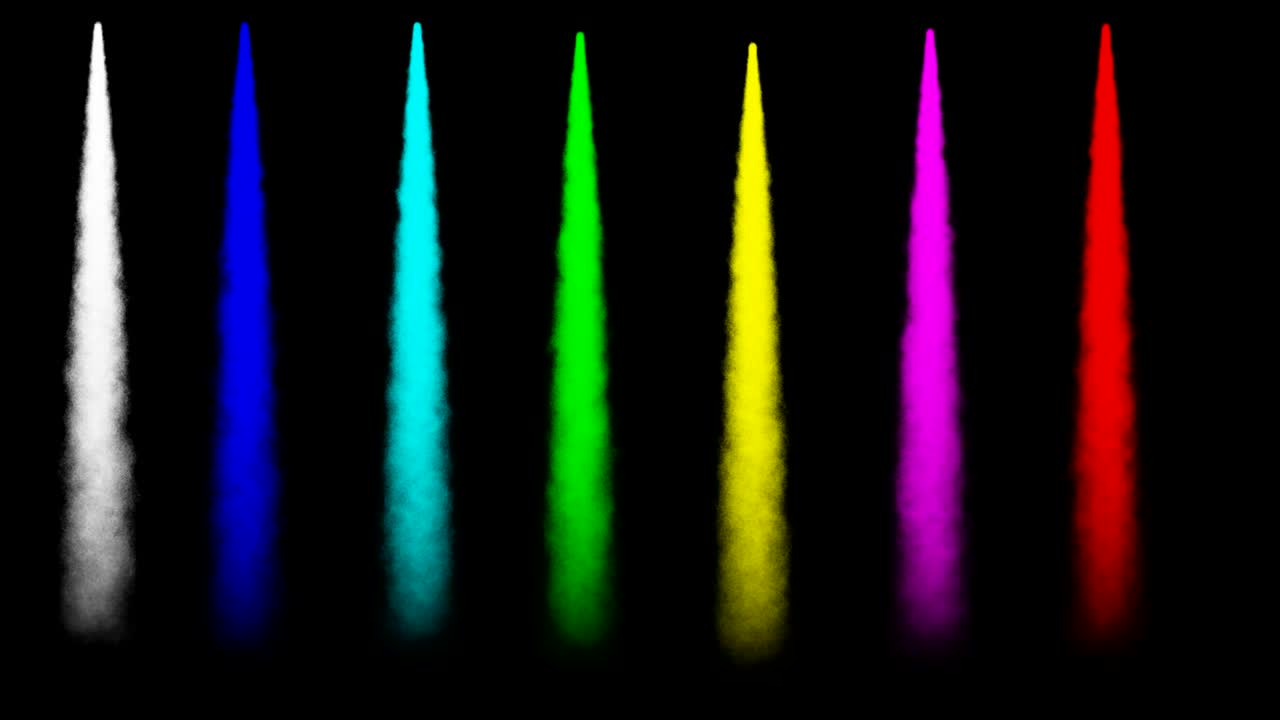 coloridos arroyos de agua gráficos de movimiento con fondo nocturno