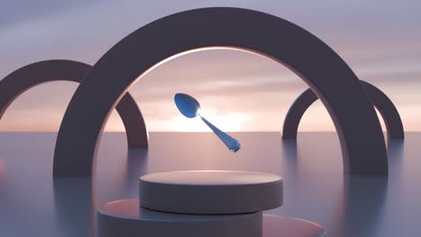 3D Product Presentation with Golden Spoon