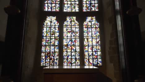 stained glass window in a church