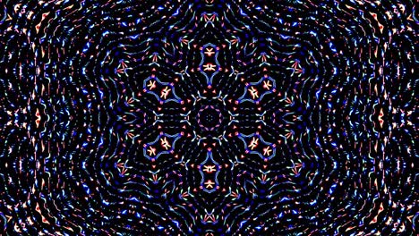 Beautiful abstract kaleidoscope that shines, a radiant light that regulates the subtle movements