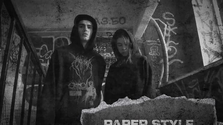 A modern video template designed for paper style grunge opener content