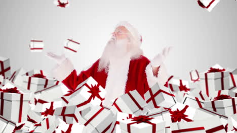 Santa-claus-under-falling-christmas-gifts