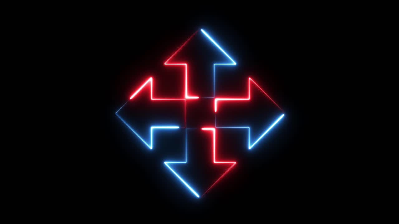 Neon Arrows Abstract Design