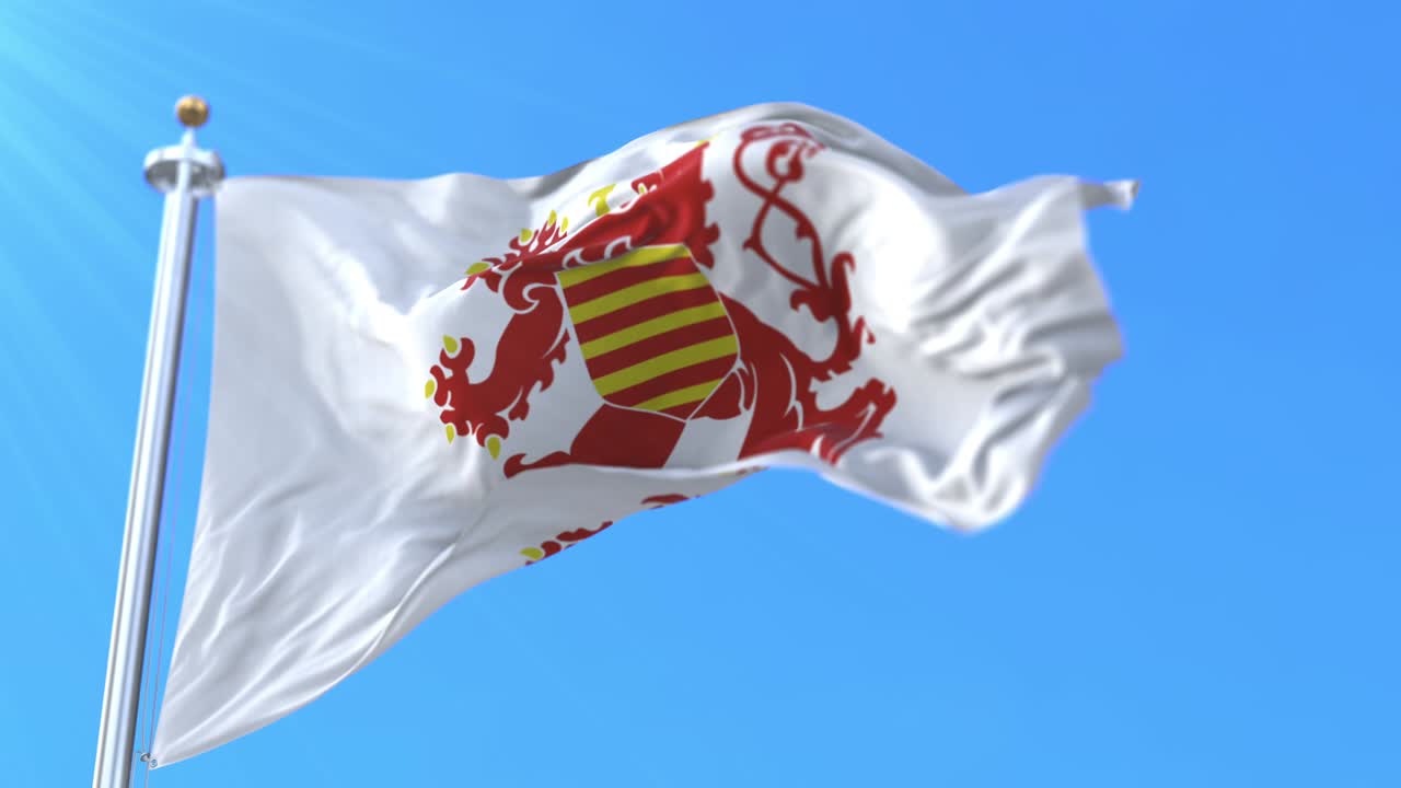 bandera de la provincia belga de limburgo, en la región flamenca, bélgica.