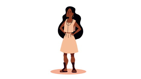 mayan female indigenus character animation