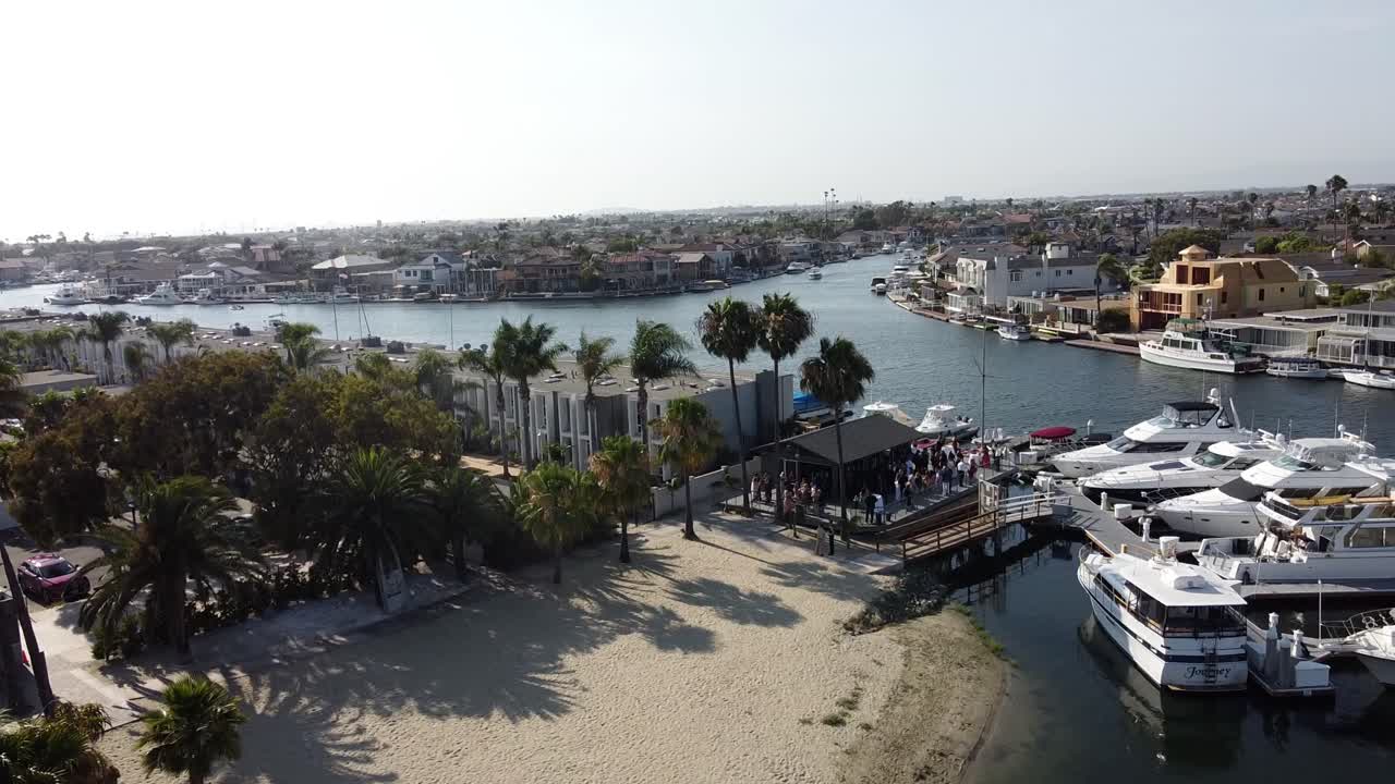 Top view of a speedboat sailing. Drone view of a boat sailing - Boom Shot