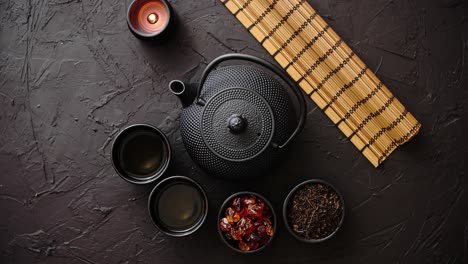 té de hierbas tradicional japonés o chino