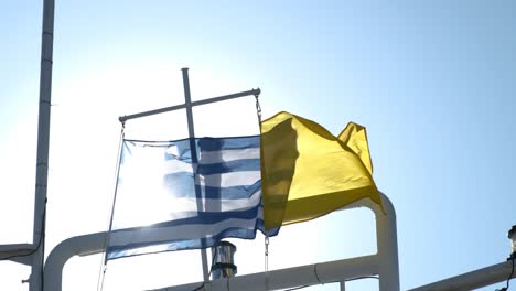 greece flag on flagpole