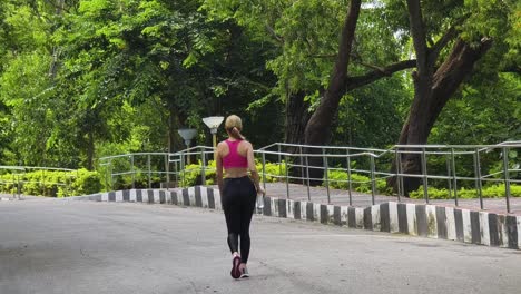 mujer haciendo ejercicio en el parque