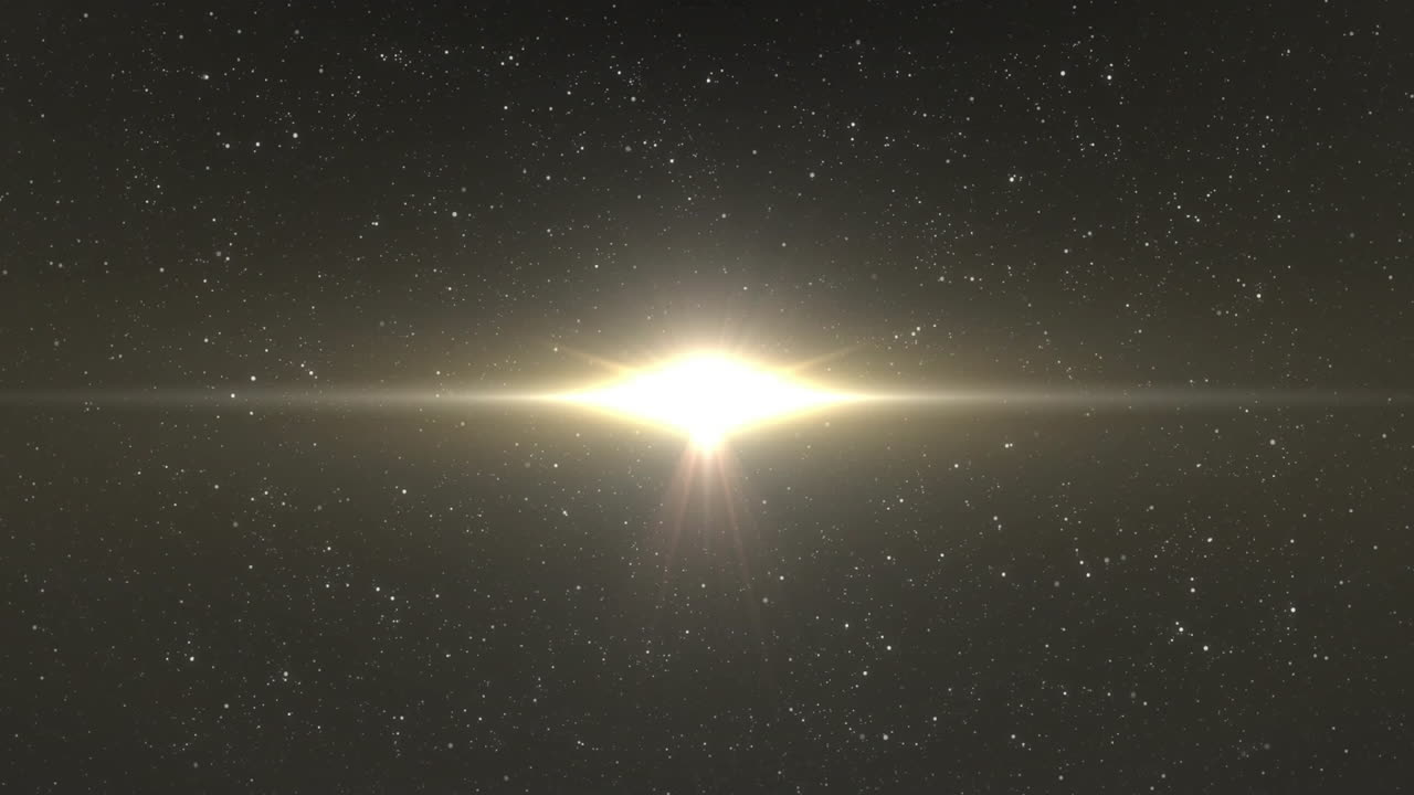 animación de estrellas y puntos de luz sobre fondo negro