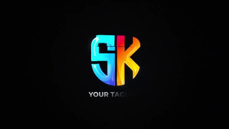 Geanimeerde 3D-logoonthulling met neon gloeiende effecten