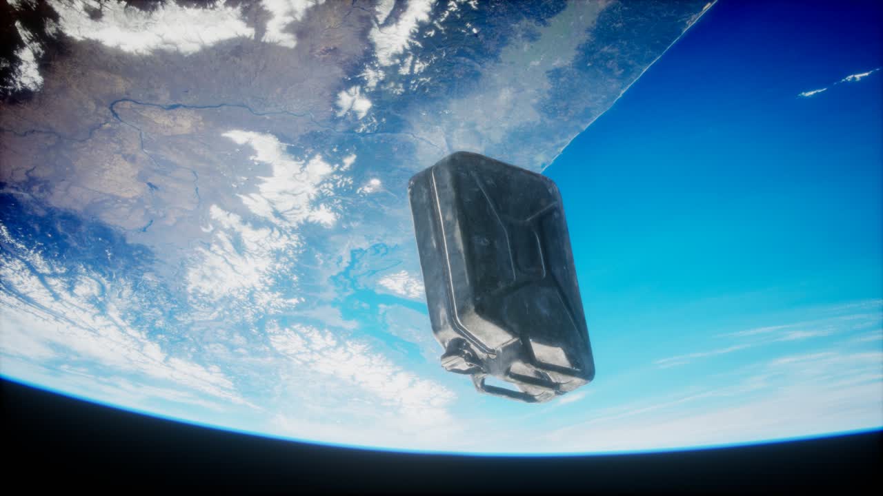 지구  ⁇ 도에 있는 금속 빈티지와 더러운 제리칸