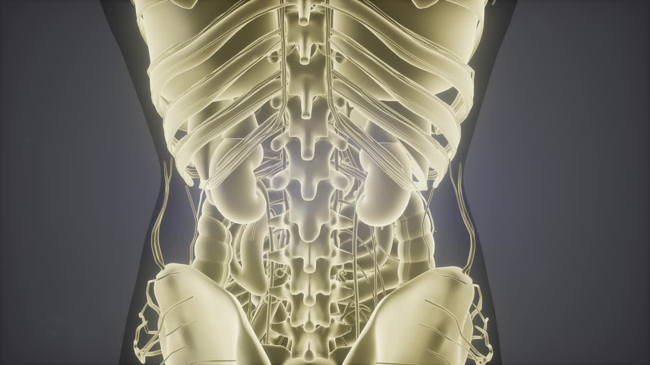 인체의 해부학 단층 촬영 스캔