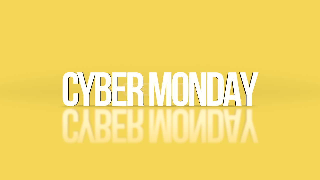 texto de lunes cibernético en gradiente amarillo fresco