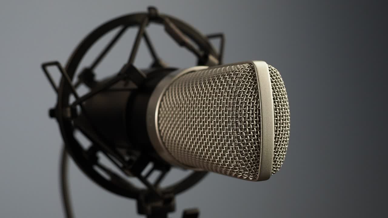 micrófono de estudio de cerca. micrófono para grabación de sonido