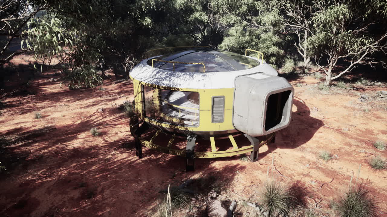 사막 에 있는 미래 의 둥근 집