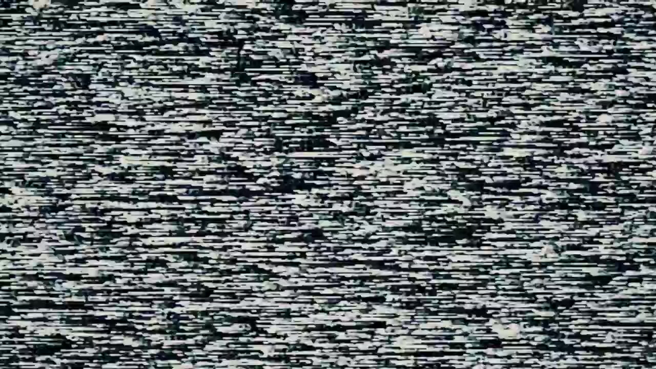 TV Static Noise and Interference on Black and White Screen
