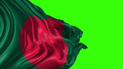 bangladesh flag on green screen