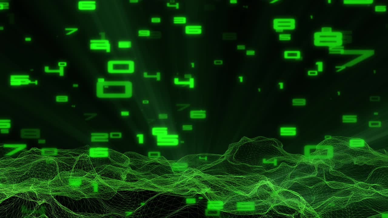 tecnología abstracta para el fondo, color verde loopable