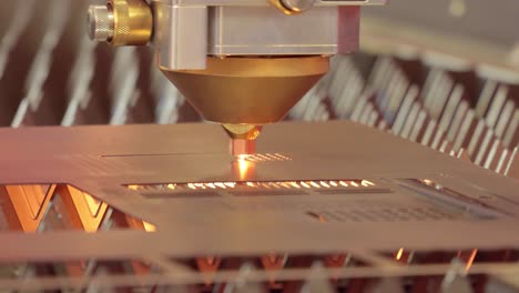 CNC-Laser-cutting-of-metal,-modern-industrial-technology.