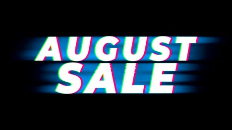 la venta de agosto es una promoción de efectos de glitch vintage.