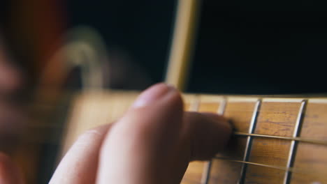 el guitarrista practica el cambio de tono y las técnicas de vibrato