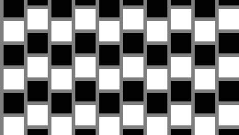 mesmerizing black-and-white animation: shifting columns of squares