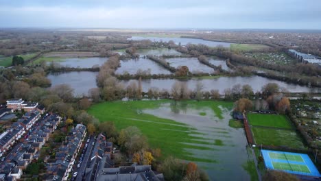 drone shot flooding in england