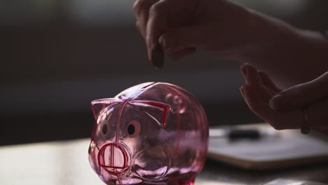 mujeres arrojando monedas a la alcancía