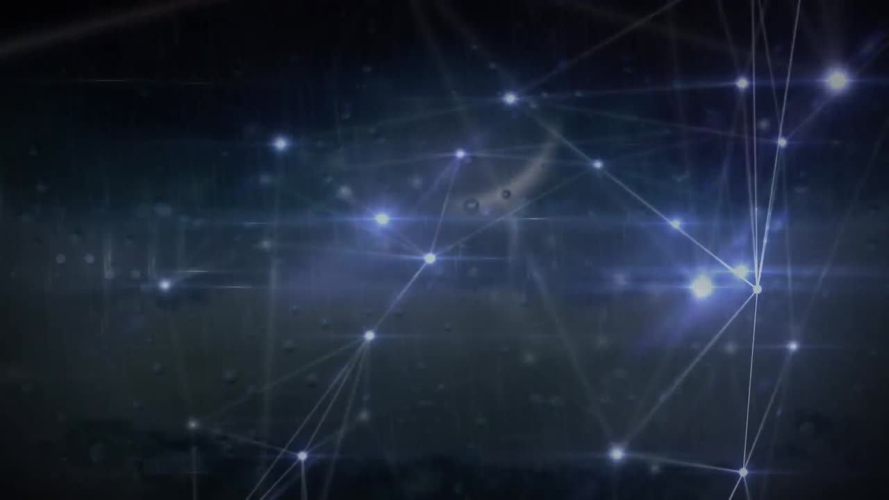 animación de la red global de conexiones en fondo oscuro