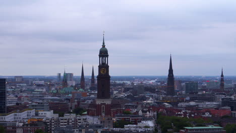 timelapse of st. michaelis  in hamburg