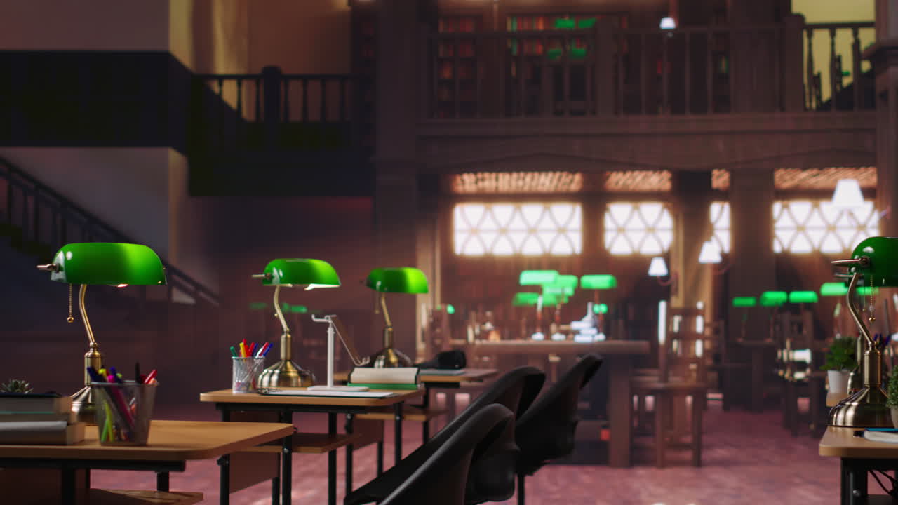 고대 도서관 내부