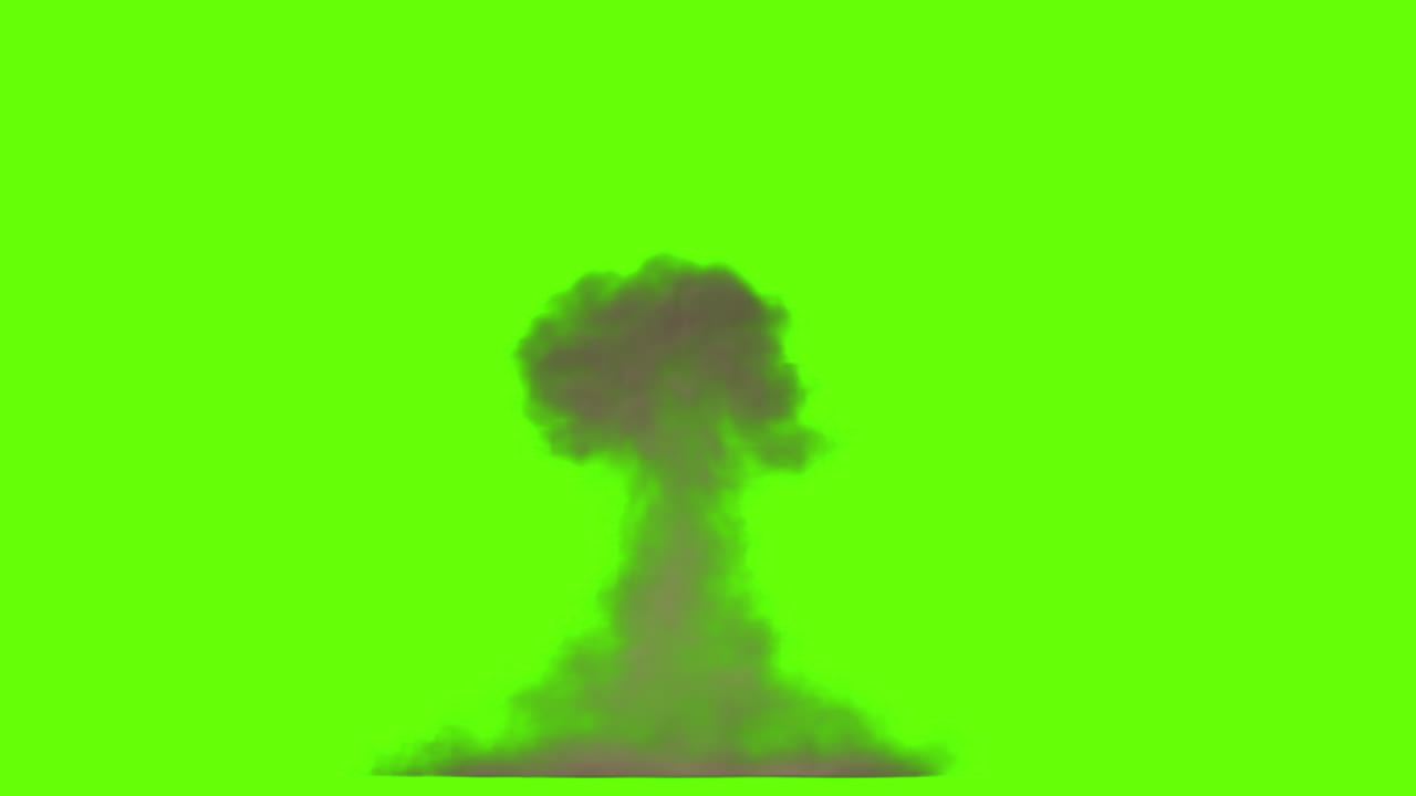 Smoke Plume on Green Screen