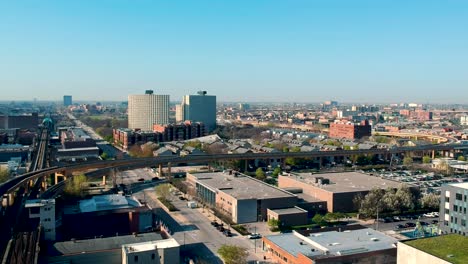 Una-Vista-Aérea-Del-Sistema-De-Metro-De-Chicago-Que-Revela-El-Lado-Sur-De-Chicago