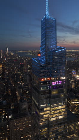 stunning night view of one vanderbilt and the empire state building in nyc